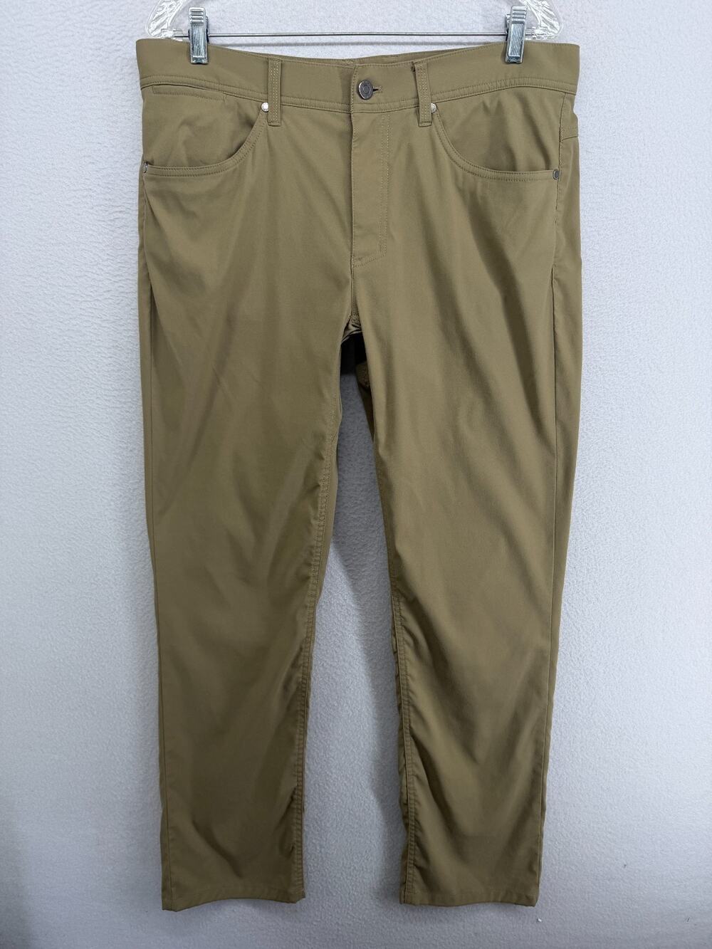 LL BEAN Pants Mens 34x30 Venture Performance Chino 5 Pocket Stretch Nylon Green